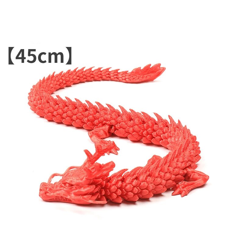 Fish Tank Landscaping Decoration Movable Jointed Dragon Statue 3D Printed Articulated Dragon Chinese Flexible Realistic Ornament