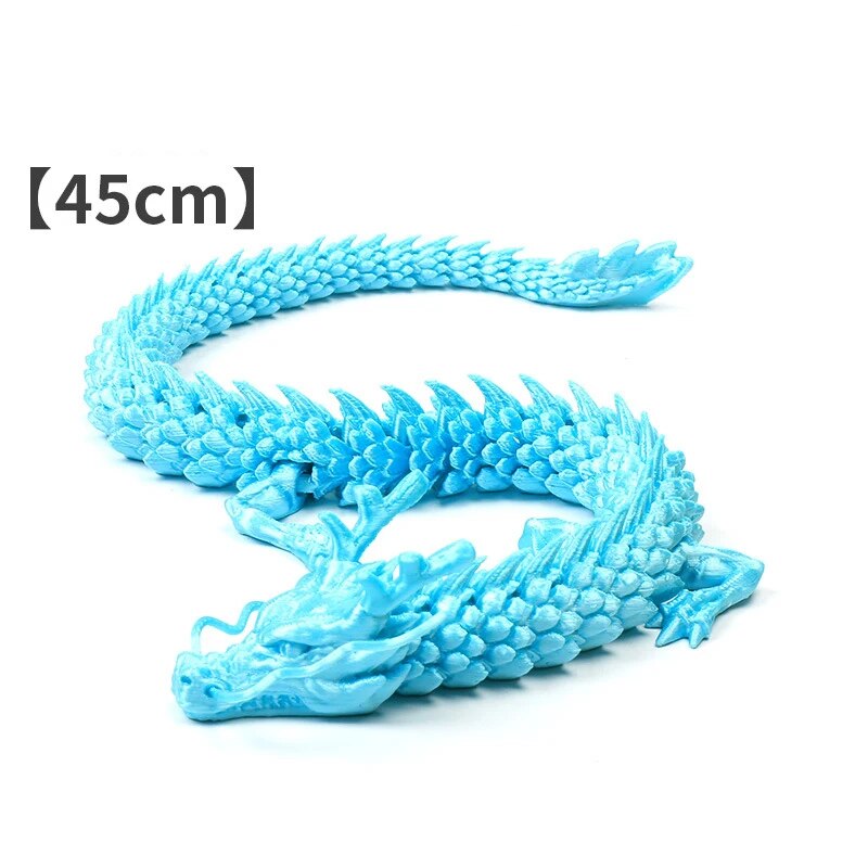 Fish Tank Landscaping Decoration Movable Jointed Dragon Statue 3D Printed Articulated Dragon Chinese Flexible Realistic Ornament