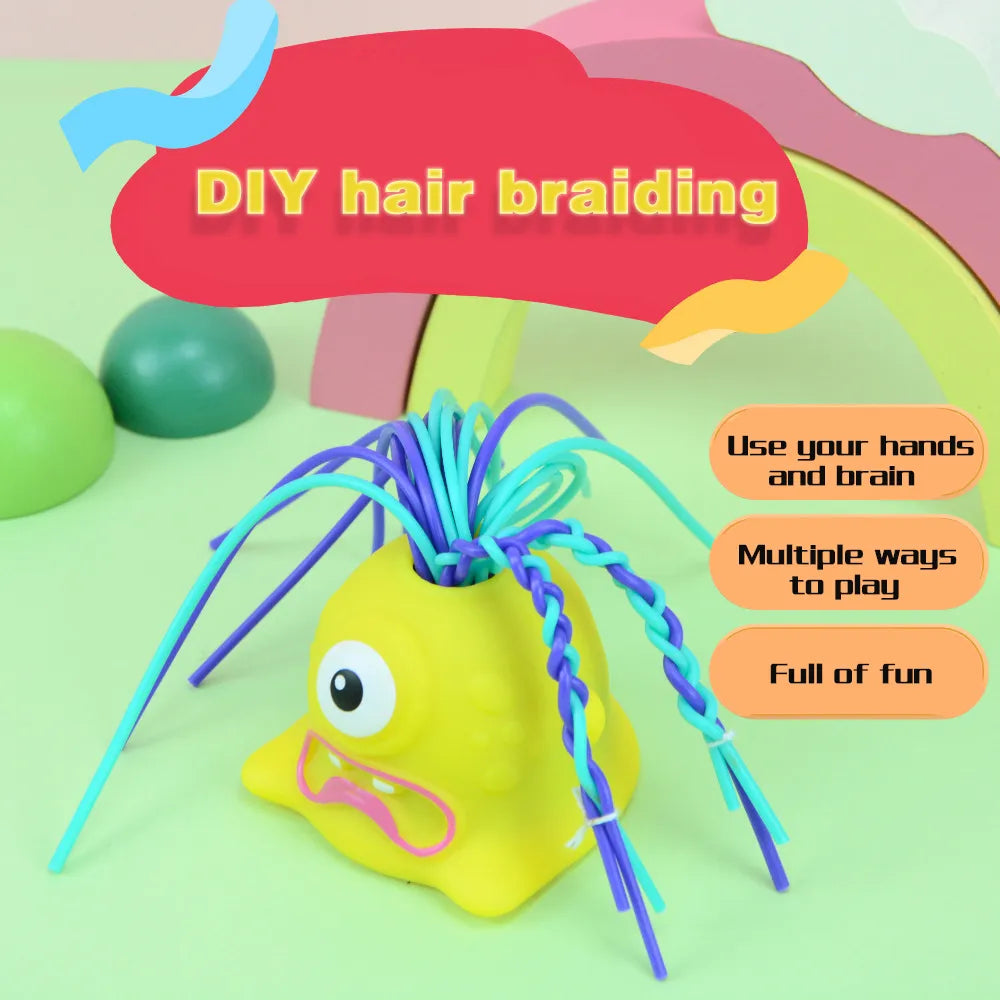Toys For Kids Screaming Monster Pull Its Hair Educational Puzzle Children's Toys Novelty Fun Decompression Toy Gifts