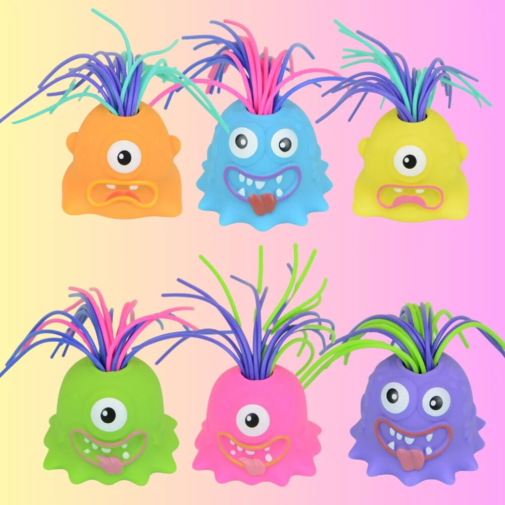 Toys For Kids Screaming Monster Pull Its Hair Educational Puzzle Children's Toys Novelty Fun Decompression Toy Gifts