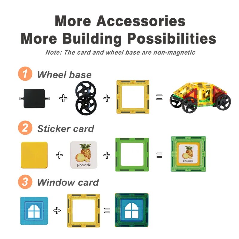 Magnetic Building Blocks Construction Set Child Toy Magnet Constructor Block Tiles Montessori Educational Toys For Kids Gift