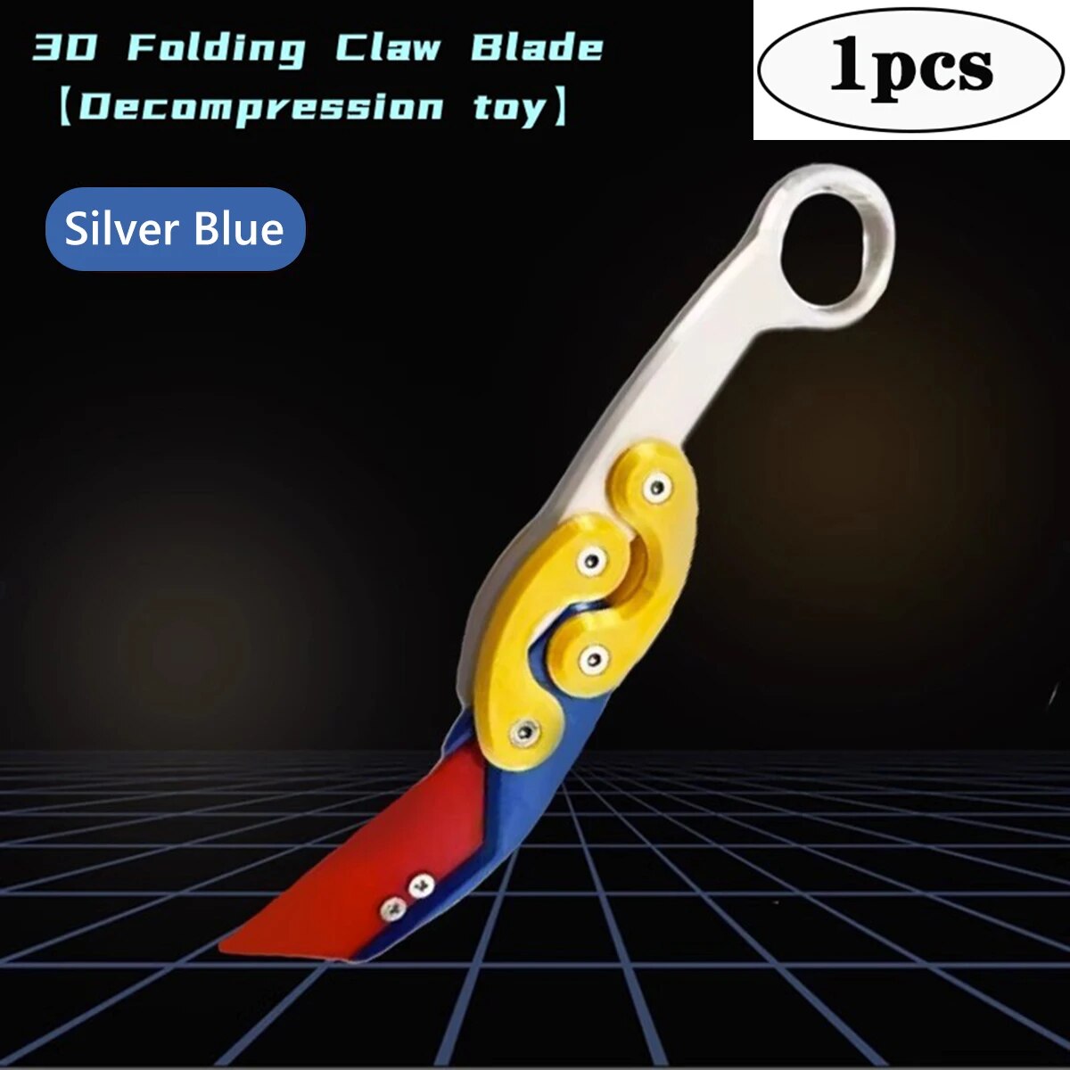 New HOT 3D Explosive Gravity Folding Claw Knife Butterfly Claw Gravity Knife Jumping New Quick Push Decompression Toy Cool Knife