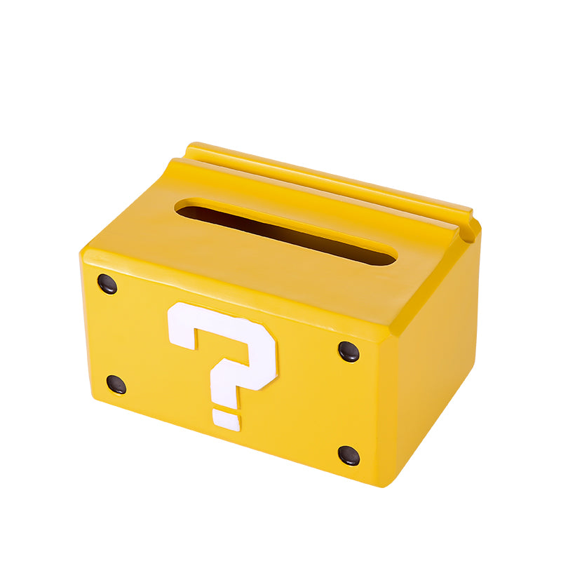 Creative desktop game with tissue box Super Mario Bros. question mark paper draw ZD-040