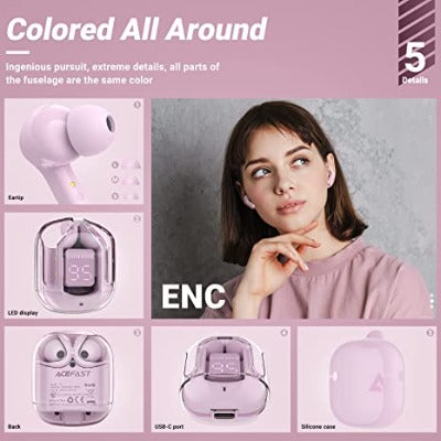 Cool Earphones Bluetooth Crystal Earbuds 6Colors ZD-005