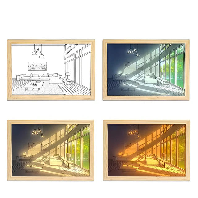Ins Hot New Light Painting Led Night Light Bedside Lamp ZD-049