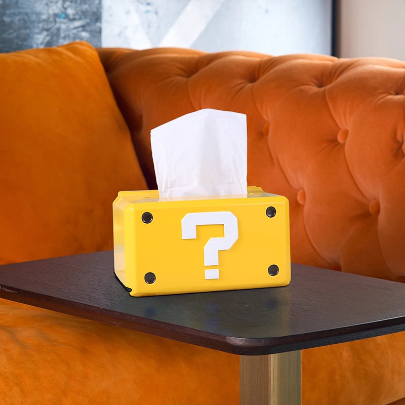 Creative desktop game with tissue box Super Mario Bros. question mark paper draw ZD-040