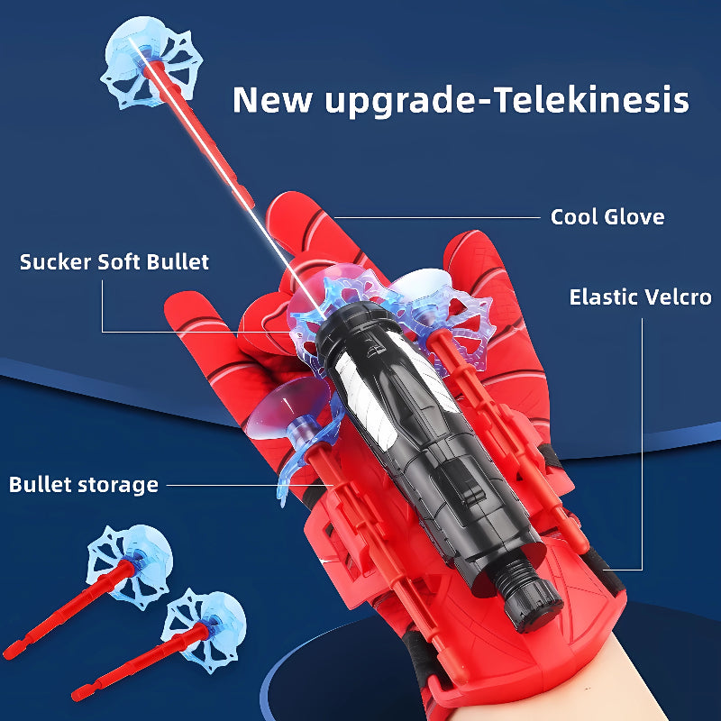 Movie Cosplay Launcher Spider Silk Glove Web Shooters Recoverable Wristband Halloween Prop Toys For Children