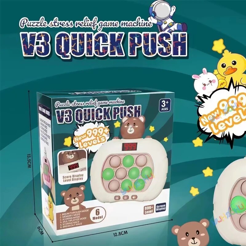 [Floor price]999 Level Electronic Pop Quick Push Game Console Toy with LED Display Screen Suitable for Adult Child Fidget Toys Christmas Gift