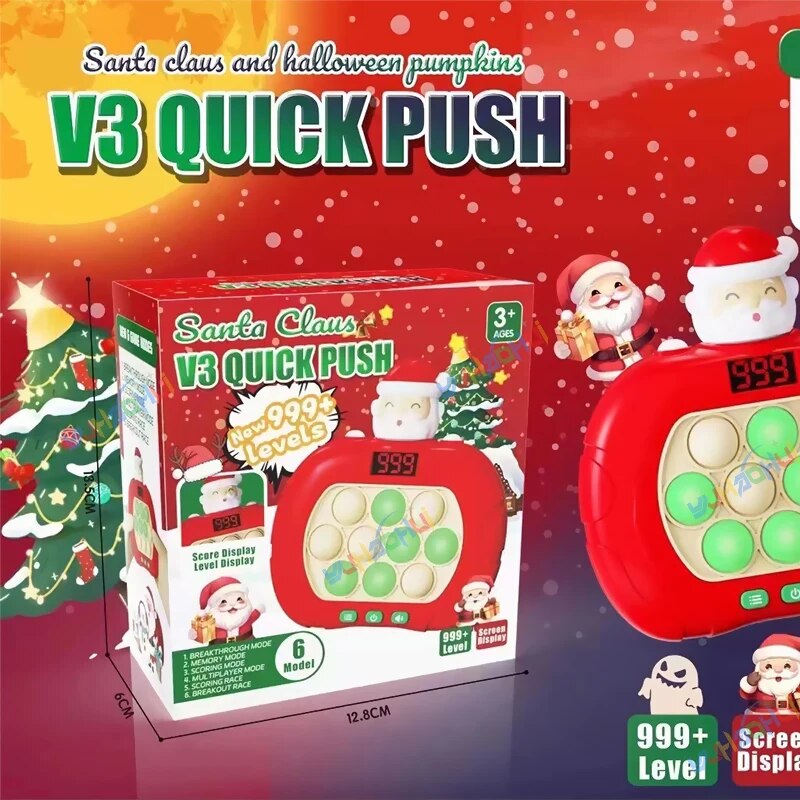 [Floor price]999 Level Electronic Pop Quick Push Game Console Toy with LED Display Screen Suitable for Adult Child Fidget Toys Christmas Gift