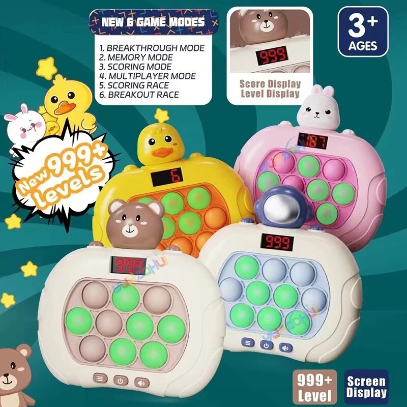 [Floor price]999 Level Electronic Pop Quick Push Game Console Toy with LED Display Screen Suitable for Adult Child Fidget Toys Christmas Gift