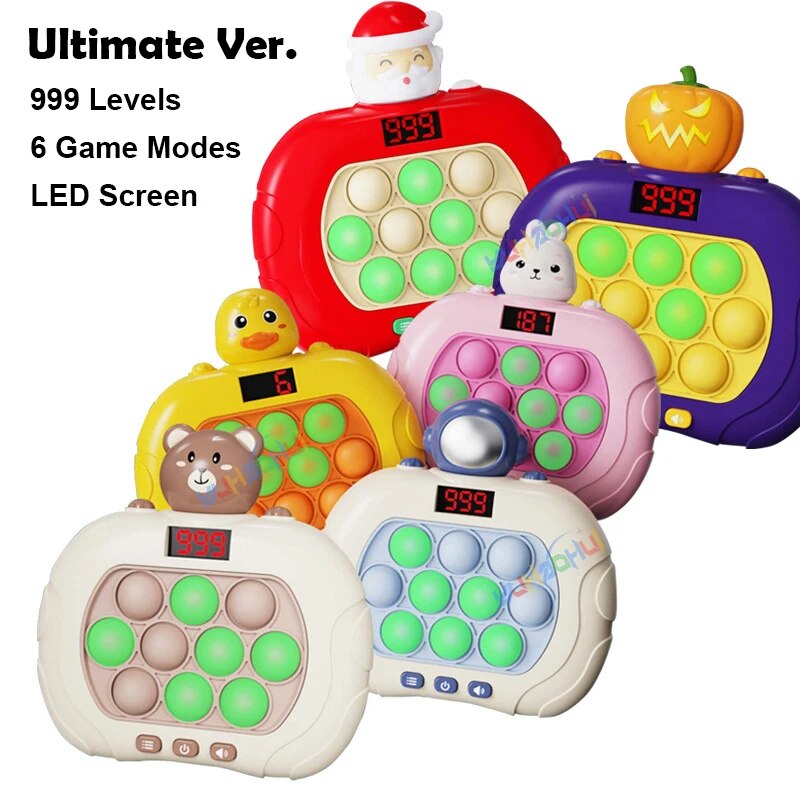 [Floor price]999 Level Electronic Pop Quick Push Game Console Toy with LED Display Screen Suitable for Adult Child Fidget Toys Christmas Gift