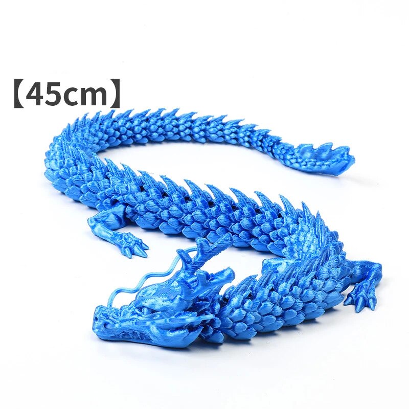 Fish Tank Landscaping Decoration Movable Jointed Dragon Statue 3D Printed Articulated Dragon Chinese Flexible Realistic Ornament