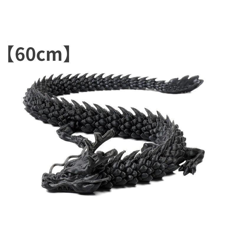 Fish Tank Landscaping Decoration Movable Jointed Dragon Statue 3D Printed Articulated Dragon Chinese Flexible Realistic Ornament