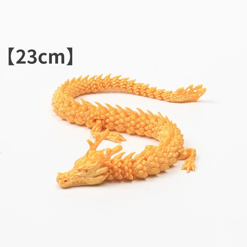 Fish Tank Landscaping Decoration Movable Jointed Dragon Statue 3D Printed Articulated Dragon Chinese Flexible Realistic Ornament