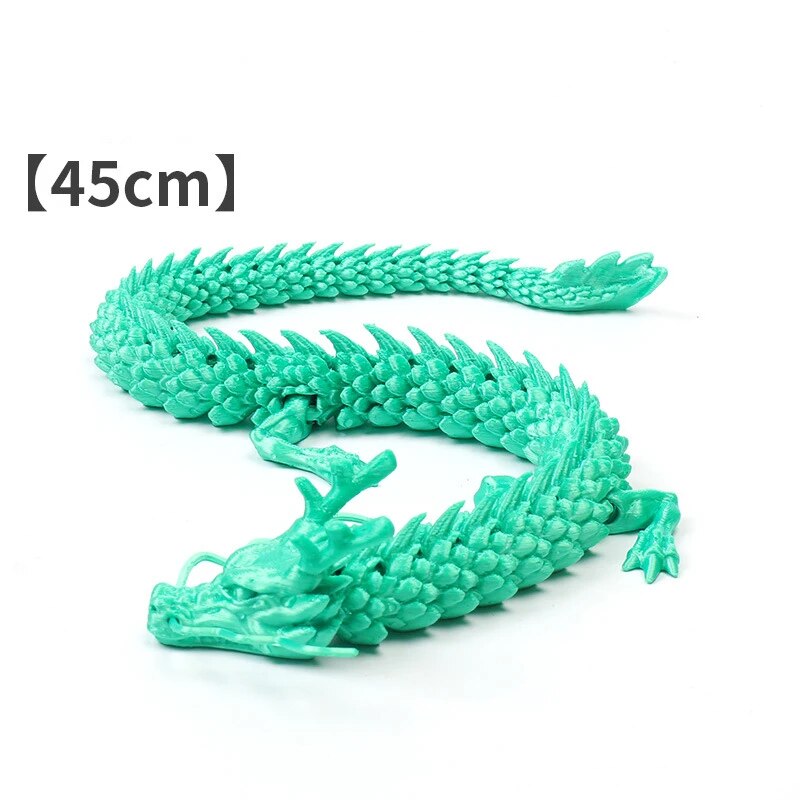 Fish Tank Landscaping Decoration Movable Jointed Dragon Statue 3D Printed Articulated Dragon Chinese Flexible Realistic Ornament