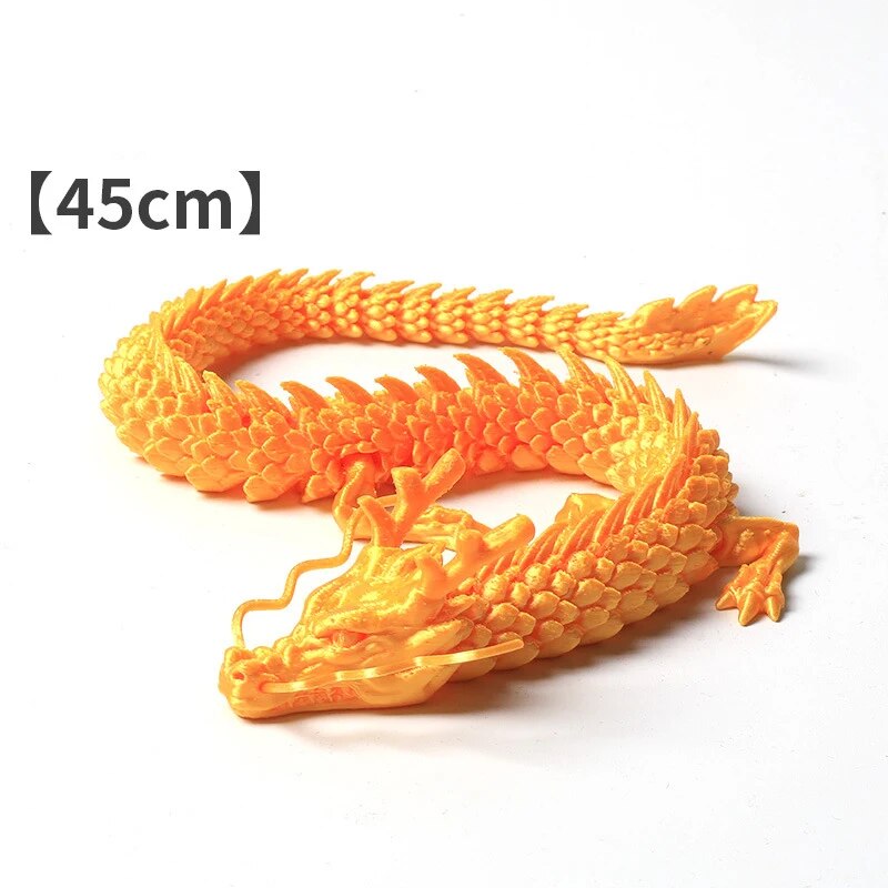 Fish Tank Landscaping Decoration Movable Jointed Dragon Statue 3D Printed Articulated Dragon Chinese Flexible Realistic Ornament