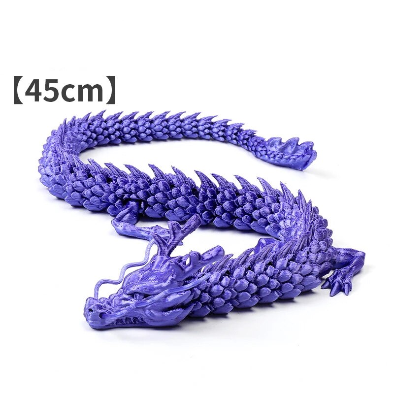 Fish Tank Landscaping Decoration Movable Jointed Dragon Statue 3D Printed Articulated Dragon Chinese Flexible Realistic Ornament