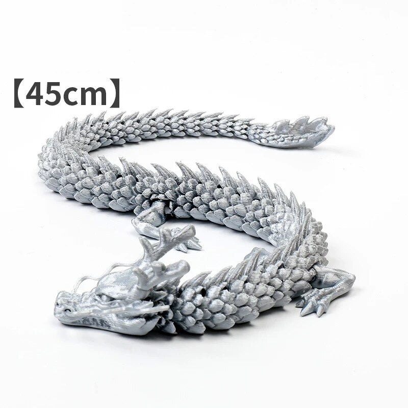 Fish Tank Landscaping Decoration Movable Jointed Dragon Statue 3D Printed Articulated Dragon Chinese Flexible Realistic Ornament
