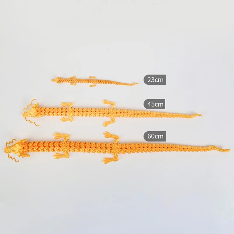 Fish Tank Landscaping Decoration Movable Jointed Dragon Statue 3D Printed Articulated Dragon Chinese Flexible Realistic Ornament