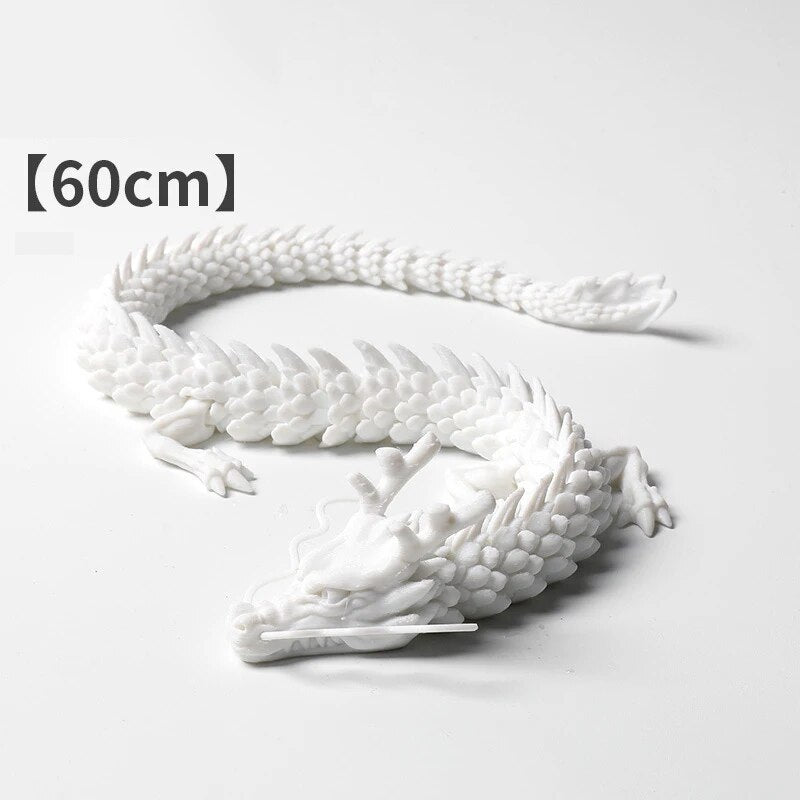 Fish Tank Landscaping Decoration Movable Jointed Dragon Statue 3D Printed Articulated Dragon Chinese Flexible Realistic Ornament