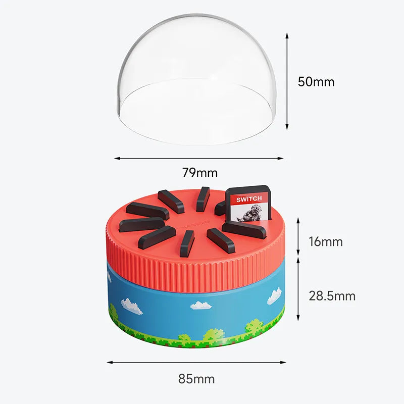 Switch Rotating Game Card Case with 10 Game Card