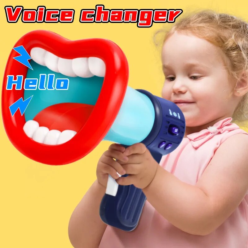 Kids Funny Jokes Gifts Voice Changer Horn Party Game Big Mouth Megaphone Recording Toy Children Speaker Handheld Mic Vocal Toys