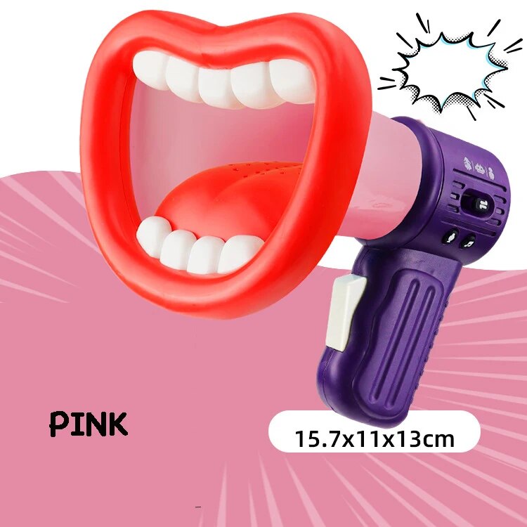 Kids Funny Jokes Gifts Voice Changer Horn Party Game Big Mouth Megaphone Recording Toy Children Speaker Handheld Mic Vocal Toys