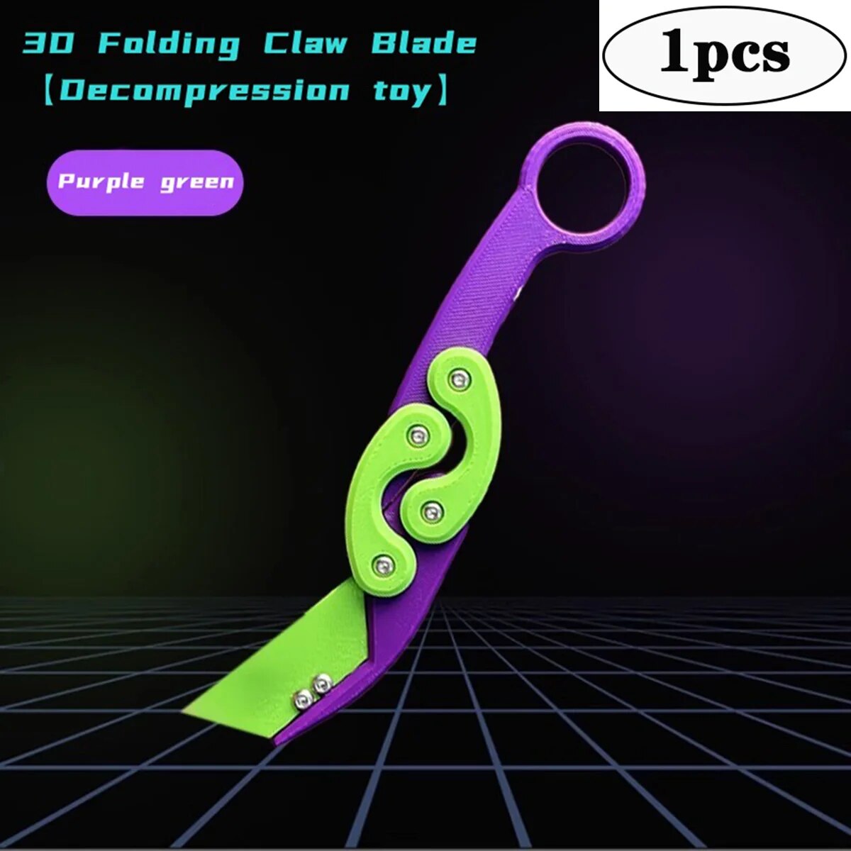 New HOT 3D Explosive Gravity Folding Claw Knife Butterfly Claw Gravity Knife Jumping New Quick Push Decompression Toy Cool Knife