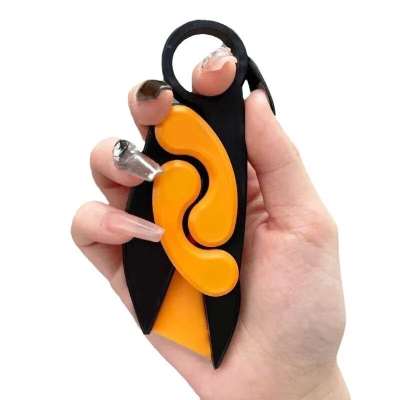 New HOT 3D Explosive Gravity Folding Claw Knife Butterfly Claw Gravity Knife Jumping New Quick Push Decompression Toy Cool Knife
