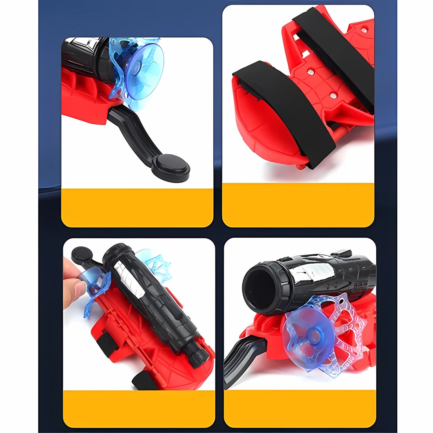 Movie Cosplay Launcher Spider Silk Glove Web Shooters Recoverable Wristband Halloween Prop Toys For Children