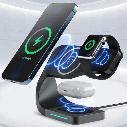 3in1 Wireless Charger  for ALL Apple Magsafe Max 15W Induction Chargers ZD-018
