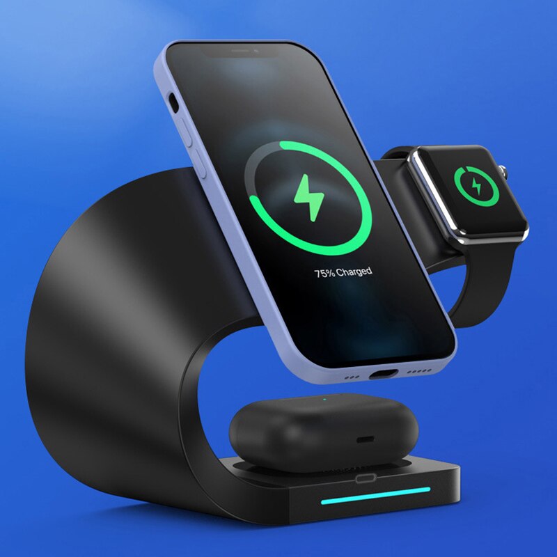 3in1 Wireless Charger  for ALL Apple Magsafe Max 15W Induction Chargers ZD-018